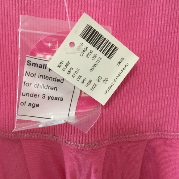 NEW Two Pink and White Spaghetti strap baby doll Dresses , Embellished - Picture 2 of 12